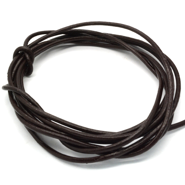 2mm Dark Brown color leather 