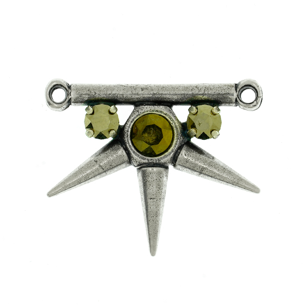 Spikes and round metal casting elements Connector/Pendant base