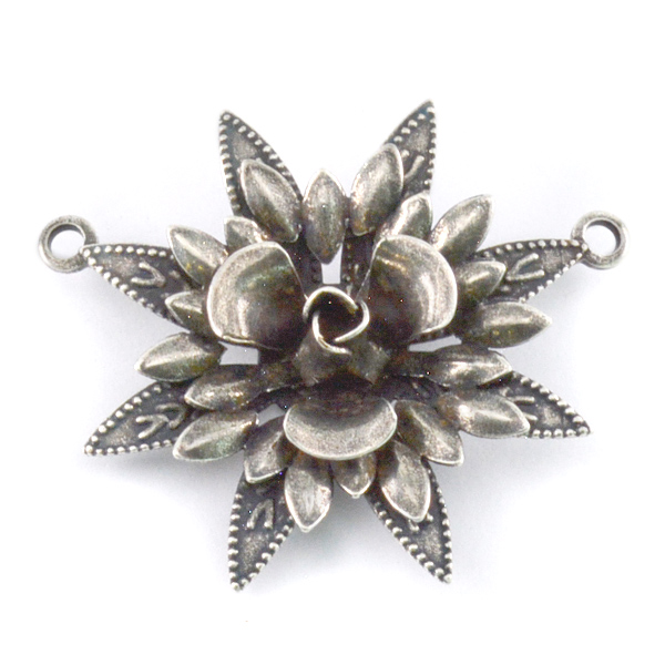  Flower Pendant base with two top side loops