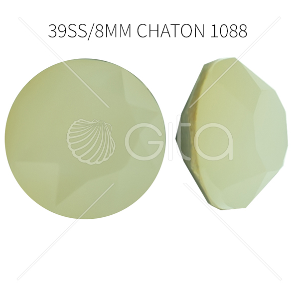 39ss/8mm Chaton 1088 Aurora Crystal Sand Opal