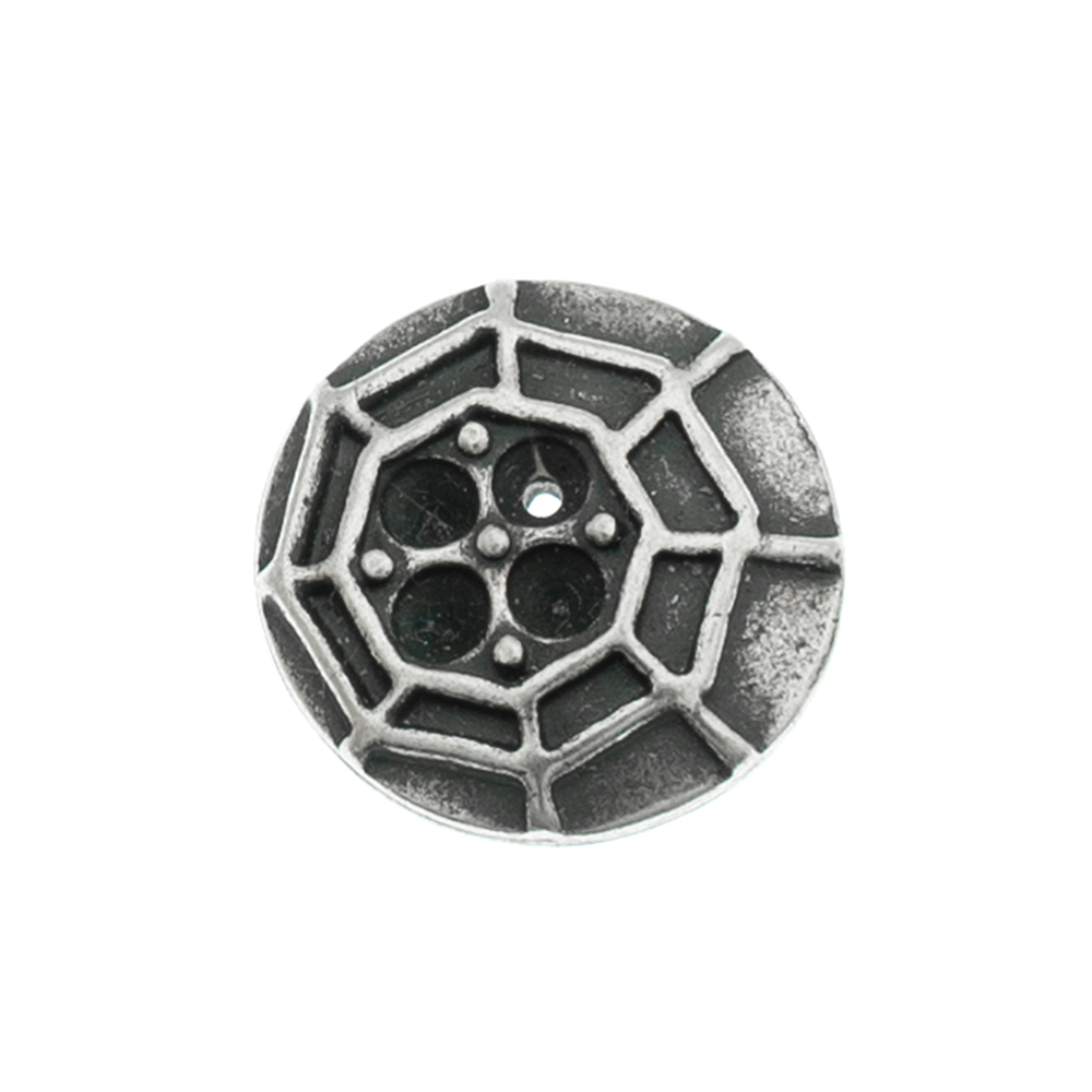 14pp cobweb metal casting element for embedding into 12mm Rivoli settings - 2pcs pack
