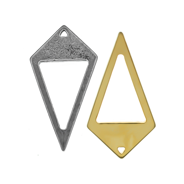 Pyramid shape metal casting element Pendant/Connector