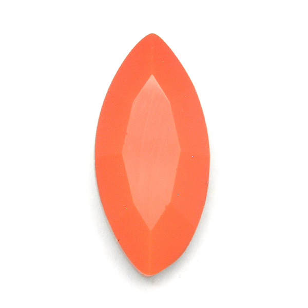 Opaque Orange Glass Stone for 15X7mm Navette setting-5pcs pack