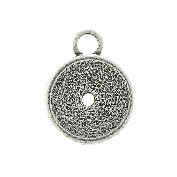 12mm Rivoli delicate frame empty pendant with one top loop