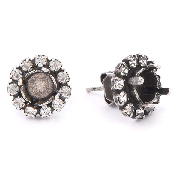 29ss Stud Earring base with Rhinestones