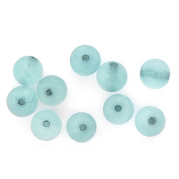 6mm Round natural Turquoise Matte Agate Beads - 10pcs pack