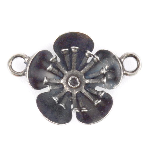 39ss Flower Pendant base with two side loops
