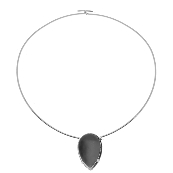 20x30mm Pear Shape 4320 setting  Wire Necklace/Choker base 