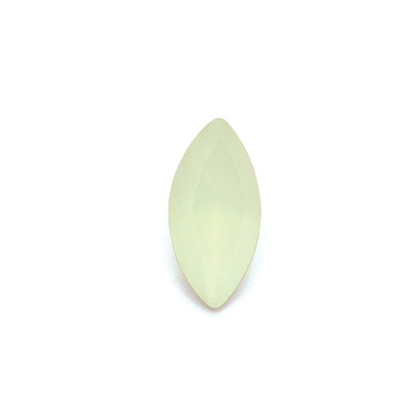 Milky Light Green Glass Stone for 10X5mm Navette setting-5pcs pack