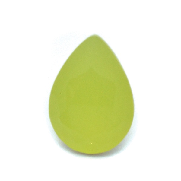 Lemon light green Glass Stone for 4320 10X14mm Pear shape setting-2pcs