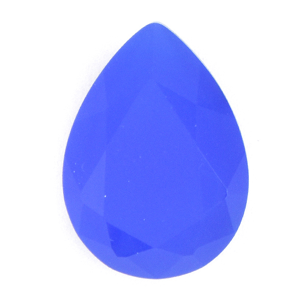 Opaque Royal Blue Glass Stone for 18x13mm Pear shape setting - 2pcs pack