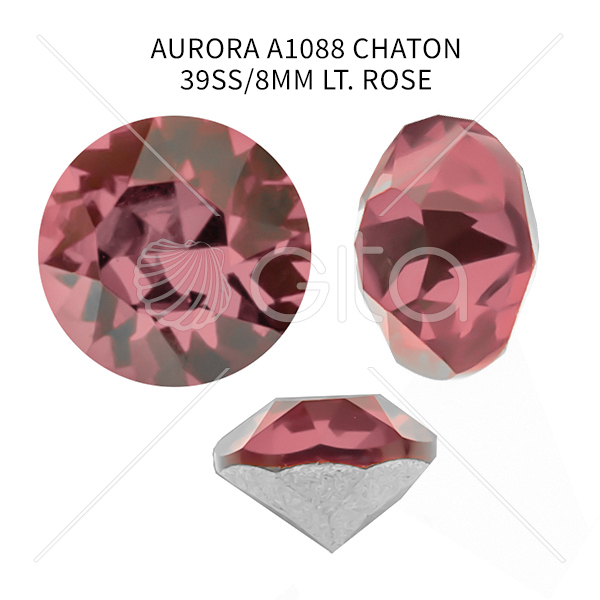 Aurora Crystal 39ss/8mm Chaton A1088 Light Rose color-14pcs pack