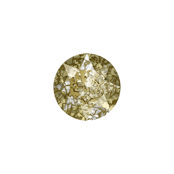 Swarovski 39ss/8mm XIRIUS Chaton 1088 Gold patina Crystals color - 10 pcs pack
