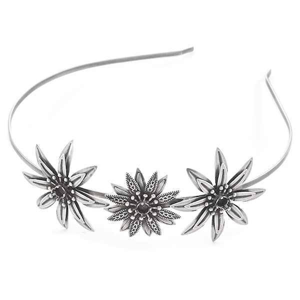 24ss Metal Flower Hair Hoop