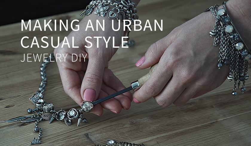 Making an urban casual style jewelry DIY

