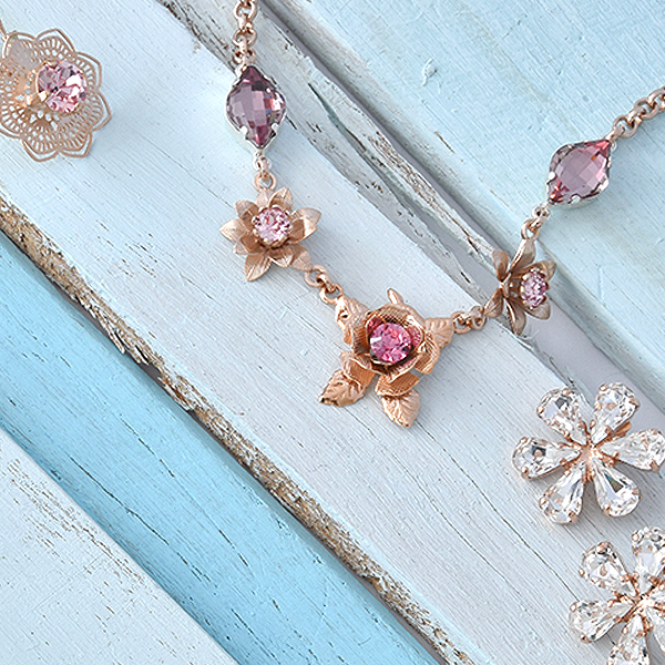Flowers are such a colorful, beautiful thing. It's no wonder it is an overall shape seen in jewelry designs. Take a look at GITA's vast collection of flower-themed jewelry bases and crystals for jewelry DIY.