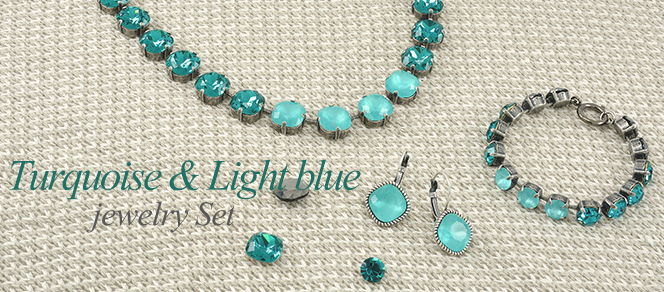 Turquoise & Light blue Jewelry Set