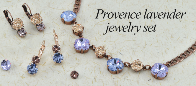 Provence lavender jewelry set