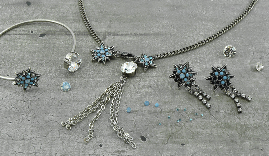 Light Blue Stars jewelry set inspiration