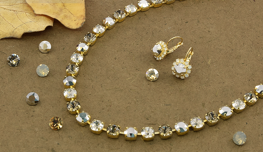  Gold & silver, Swarovski crystal inspiration