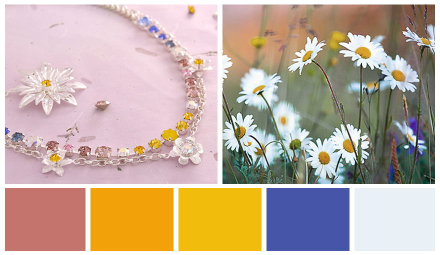 Colorful SW crystals and White flowers inspiration